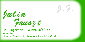 julia fauszt business card